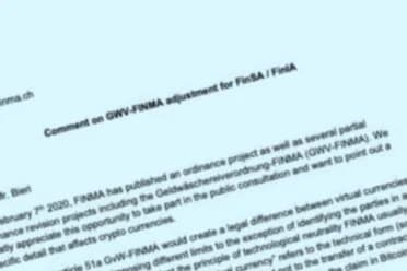 Our Comment on GWV-FINMA adjustment for FinSA / FinIA